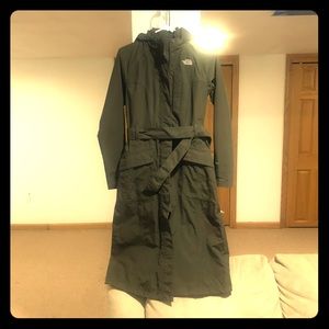 The North Face hooded trench coat
